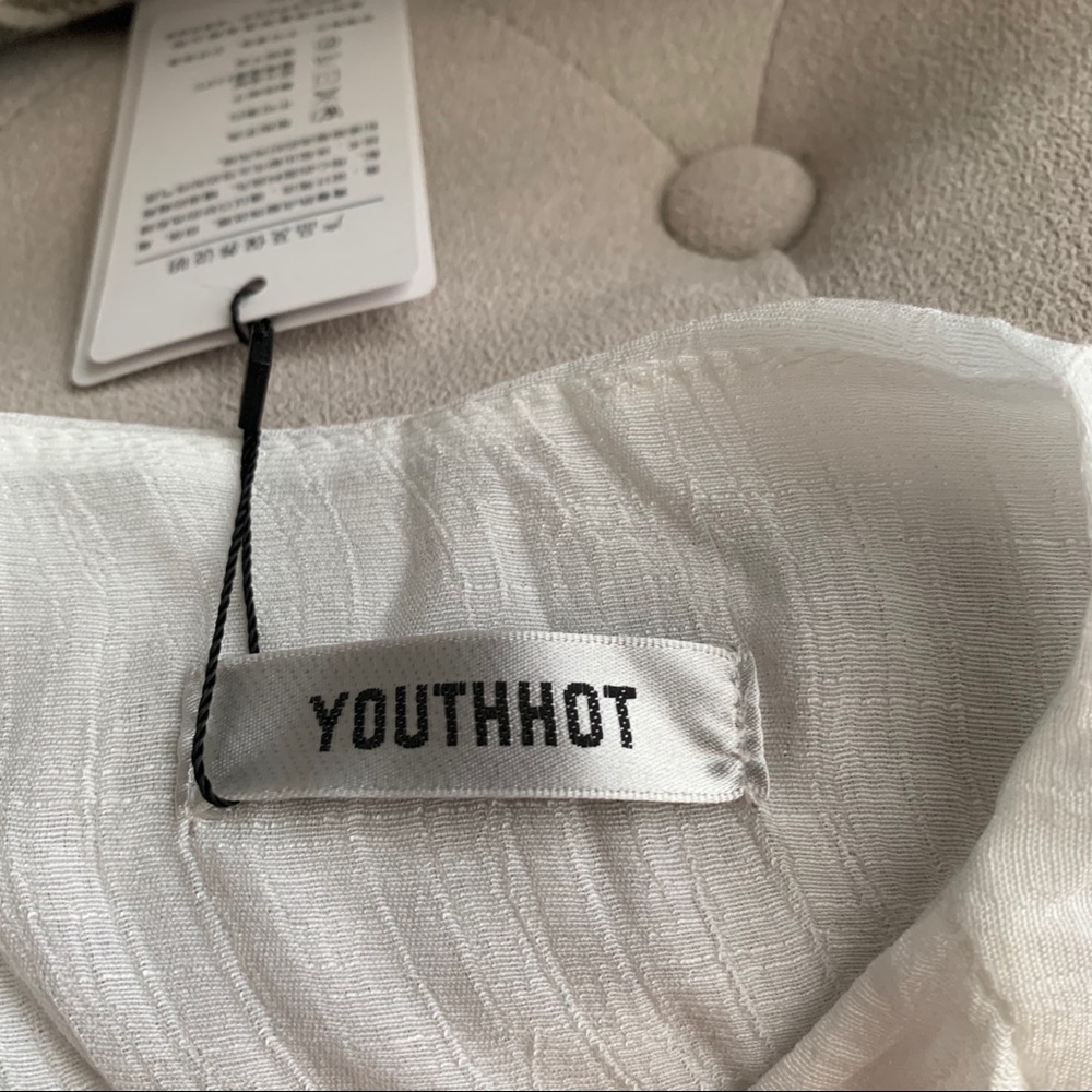 Youthhot Sleeveless White Floral Dress - Picture 3 of 5